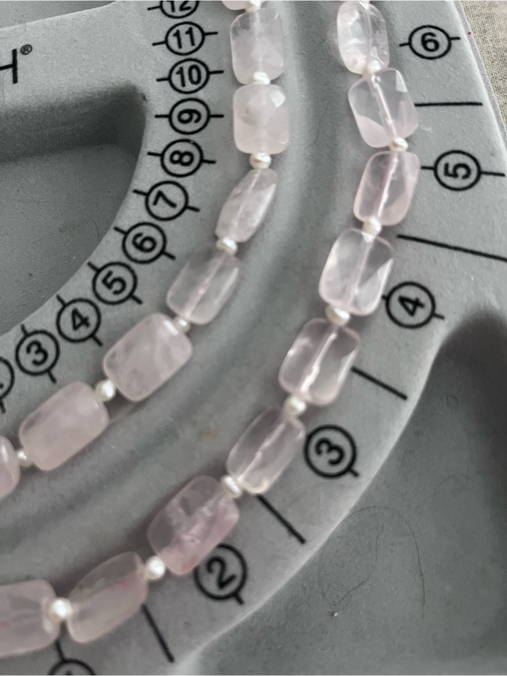 Rose Quartz Colored Beaded Necklaces - Picture 2 of 3
